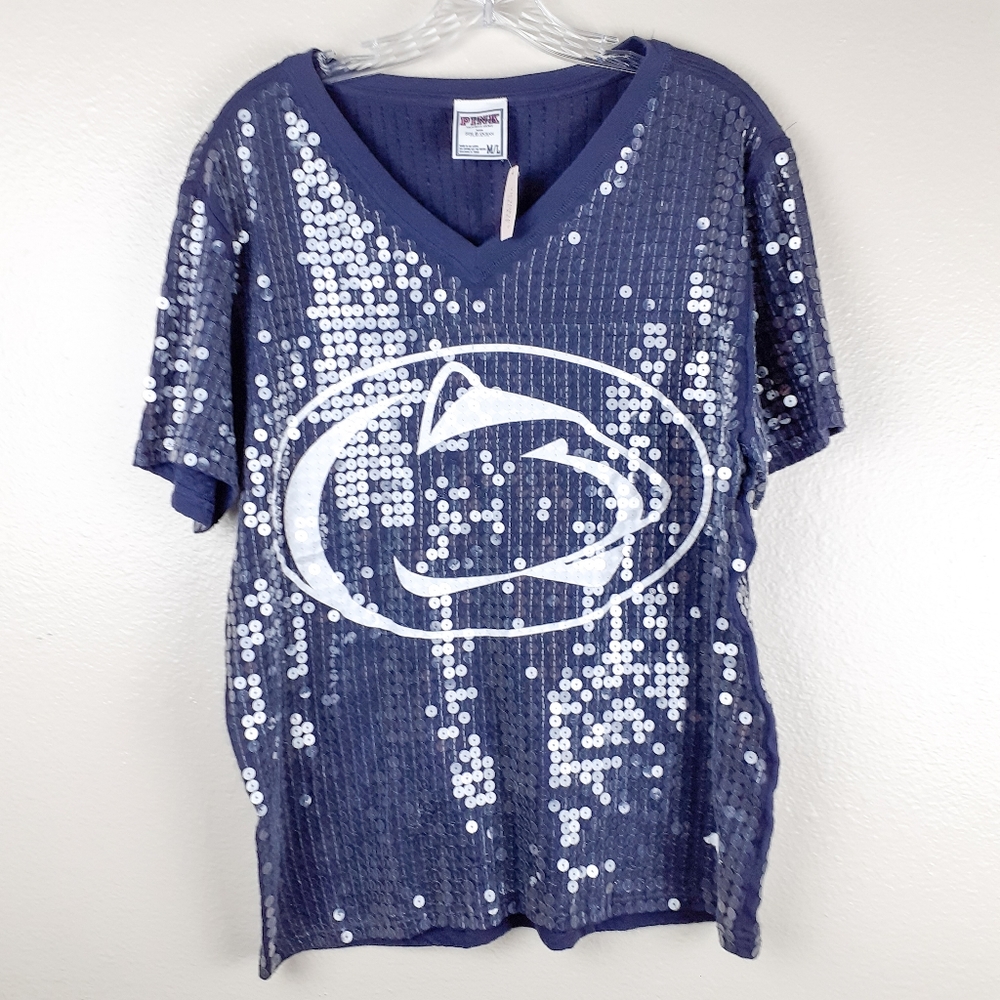 *New* PINK Penn State University Sequin Fan Top